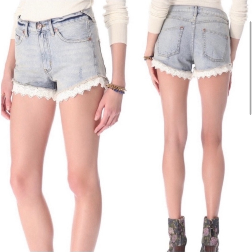 Free People Lacey Denim High Rise Cutoff Shorts